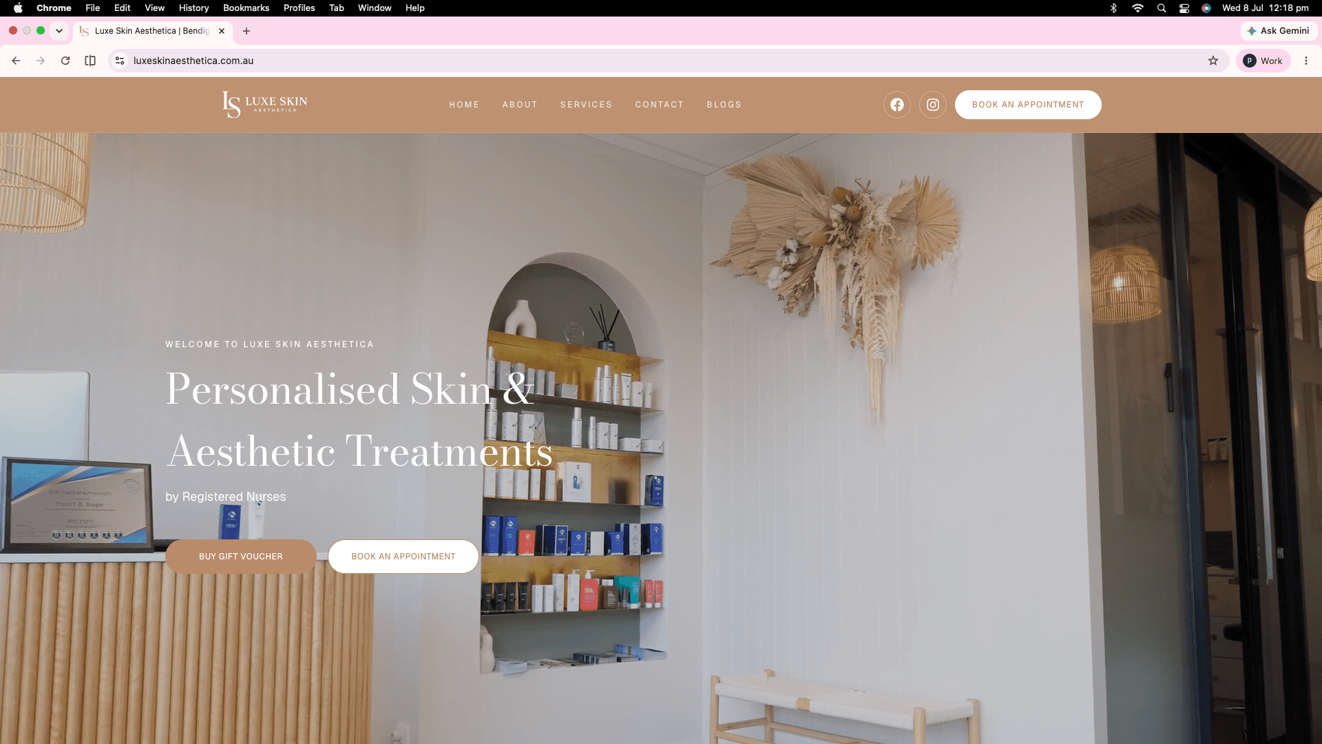 Luxe Skin Aesthetica clinic interior