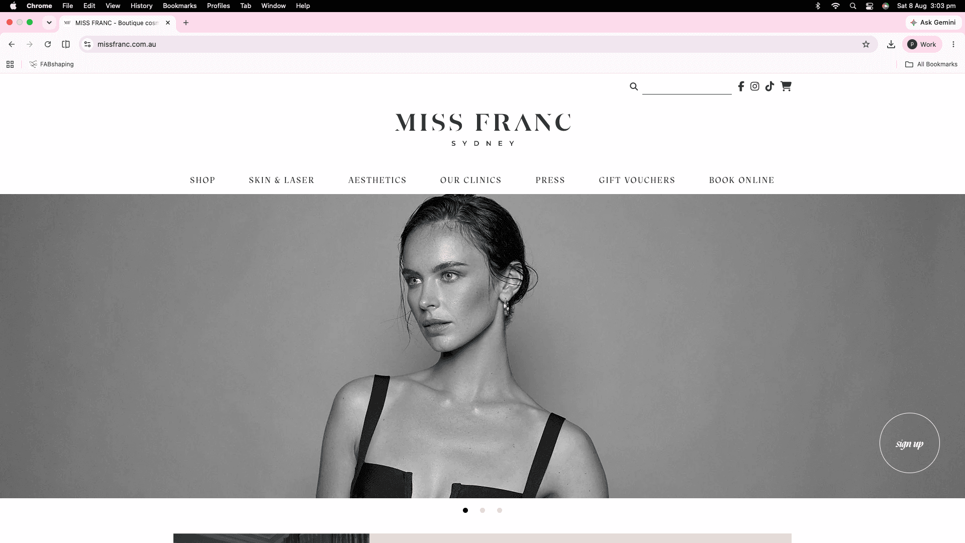 MISS FRANC banner